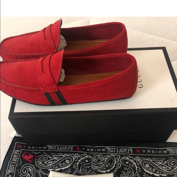Red Gucci Loafers size 10 European size 11 US - Picture 3 of 3